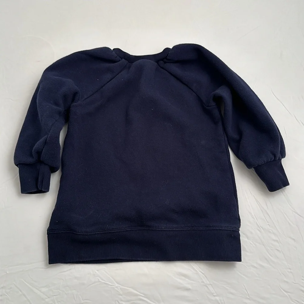 Gap navy blue multicolor heart graphic long sleeve crew neck pullover sweatshirt